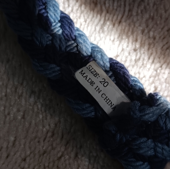 Braided~Blue Woven Boho One Size Fits Most Belt - Picture 9 of 11